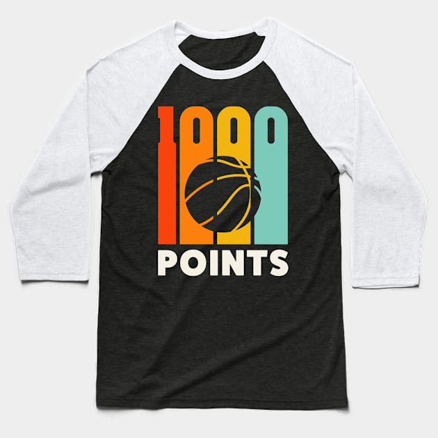 1000 Points Basketball Scorer High School Basketball Mom Baseball T-Shirt by PodDesignShop